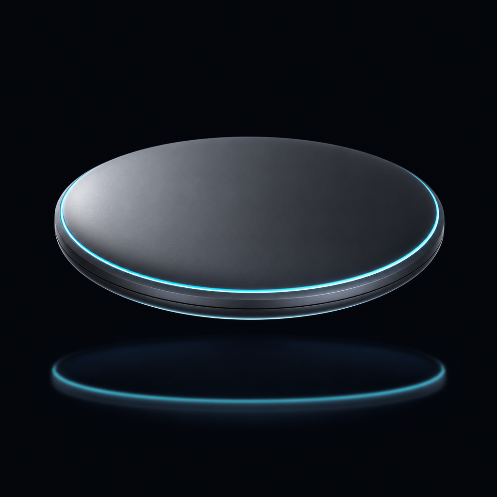 Orion cloud-managed ceiling Wi-Fi access point with cyan status ring